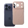 iPhone 17 Pro / 18 Pro szilikon tok, MagSafe-fel kompatibilis (kameravédő), rózsaszín