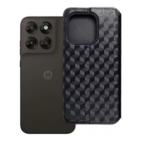   Flip tok Motorola G67 / G77 Cubic Book készülékhez, fekete