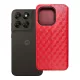 Flip tok Motorola G67 / G77 Cubic Book telefonhoz, piros