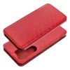 Flip tok Motorola G67 / G77 Cubic Book telefonhoz, piros
