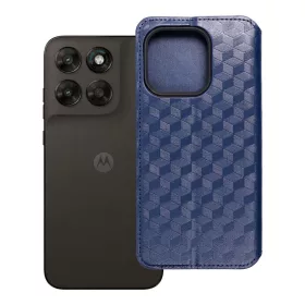 Flip tok Motorola G67 / G77 Cubic Book készülékhez, kék