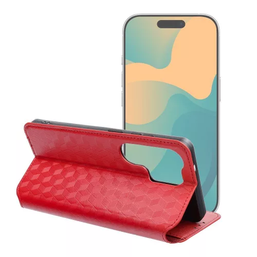 Flip tok Xiaomi 17 PRO / 18 PRO Cubic Book készülékhez, piros