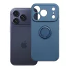 iPhone 17 Pro / 18 Pro szilikongyűrűs tok, sötétkék