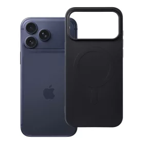   iPhone 17 Pro Max / 18 Pro Max szilikon tok, MagSafe kompatibilis (nagy lyukú), fekete