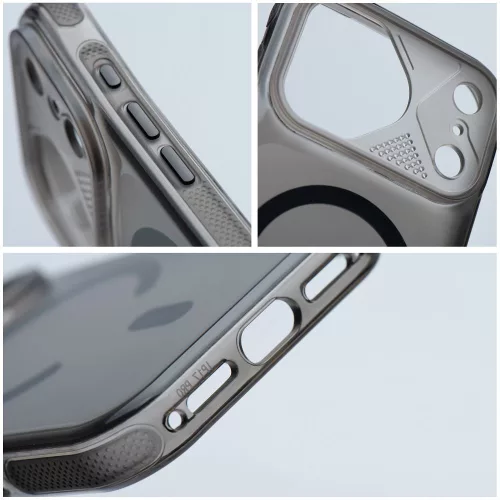 iPhone 15 Aurora tok, MagSafe-fel kompatibilis, fekete
