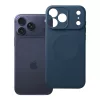 iPhone 17 Pro Max / 18 Pro Max szilikon tok, MagSafe-fel kompatibilis (kameravédő), sötétkék