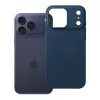 iPhone 17 Pro Max / 18 Pro Max szilikon tok, MagSafe kompatibilis (nagy lyukú), sötétkék