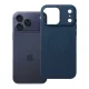 iPhone 17 Pro Max / 18 Pro Max szilikon tok, MagSafe kompatibilis (nagy lyukú), sötétkék