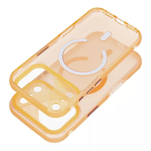 iPhone 17 PRO Aurora tok, MagSafe-fel kompatibilis, narancssárga