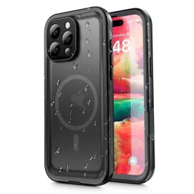   iPhone 16 PRO tok, Shellbox Dot, vízálló, MagSafe-kompatibilis, fekete