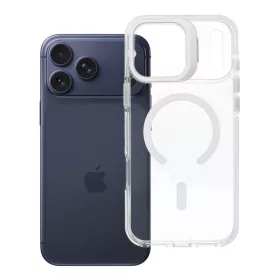   iPhone 17 Pro Max / 18 Pro Max tok, MagSafe-fel kompatibilis lencsevédővel, fehér
