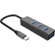 ART adapter HUB 4in1 C típusú HUB USBC-USB3 OEM-C15 fekete