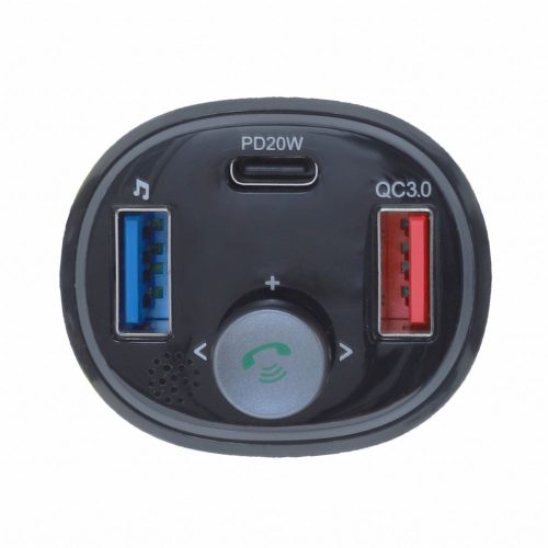 ART FM adó bluetooth 5.0 + USB A QC3.0 + C típusú (összesen 30W) FM-73 fekete