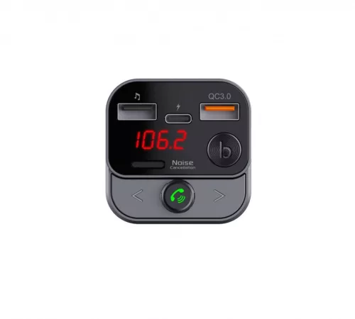 ART FM adó bluetooth 5.0 + USB A QC3.0 + C típusú (összesen 30W) FM-84B fekete