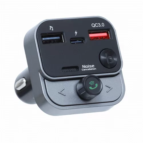 ART FM adó bluetooth 5.0 + USB A QC3.0 + C típusú (összesen 30W) FM-84B fekete
