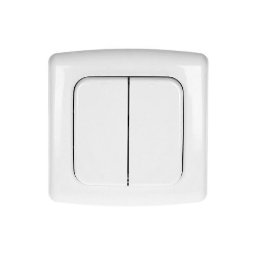 2 csatornás kapcsoló rádióadóval, süllyesztett kapcsolók és aljzatok vezeték nélküli vezérlésére (OR-SH-1751)