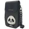 NIMMY szett 3in1 telefontáska + pénztárca + gps tok BIG EYED PET 2.0 Panda fekete