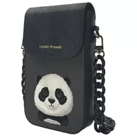   NIMMY szett 3in1 telefontáska + pénztárca + gps tok BIG EYED PET 2.0 Panda fekete