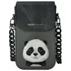 NIMMY szett 3in1 telefontáska + pénztárca + gps tok BIG EYED PET 2.0 Panda fekete