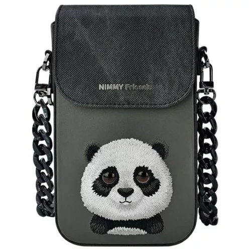 NIMMY szett 3in1 telefontáska + pénztárca + gps tok BIG EYED PET 2.0 Panda fekete