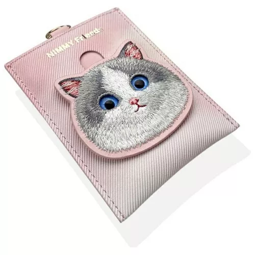NIMMY szett 3 az 1-ben telefontáska + pénztárca + gps tok BIG EYED PET 2.0 Macskarózsaszín