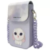 NIMMY szett 3in1 telefontáska + pénztárca + gps tok BIG EYED PET 2.0 Rabbit lila