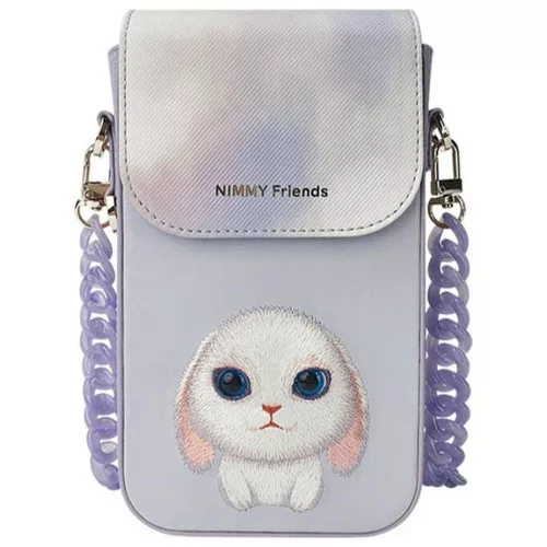 NIMMY szett 3in1 telefontáska + pénztárca + gps tok BIG EYED PET 2.0 Rabbit lila