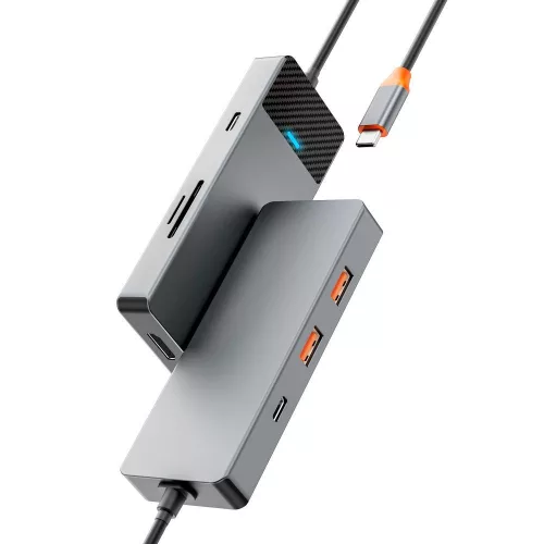 WiWU – HUB A721HD USB3.1x2+PD(100W)+USB-C(3.1)+SD/TF(3.0)+HDMI (4K60HZ)