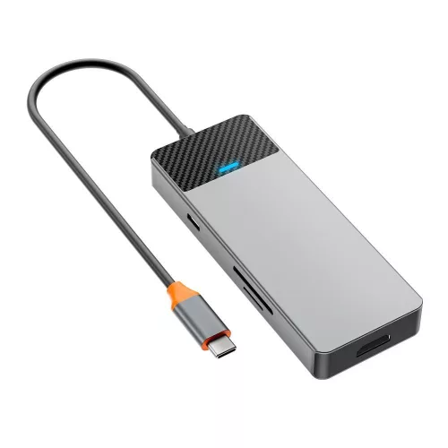 WiWU – HUB A721HD USB3.1x2+PD(100W)+USB-C(3.1)+SD/TF(3.0)+HDMI (4K60HZ)