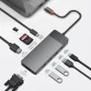 WiWU - A921HV 9 az 1-ben HUB USB3.0x2+USB2.0x1+SD/TF(3.0)+PD (100W)+USB-C(3.0)+HDMI(4K30HZ)+VGA 1080P)
