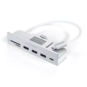   Satechi USB-C HUB adapter iMac M1 2021 24" és 27" Studio Display 2022 ST-UCICHS ezüst