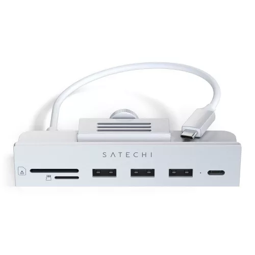 Satechi USB-C HUB adapter iMac M1 2021 24" és 27" Studio Display 2022 ST-UCICHS ezüst