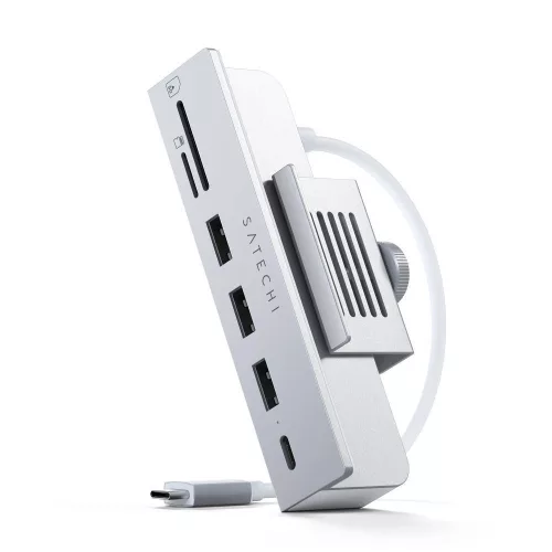Satechi USB-C HUB adapter iMac M1 2021 24" és 27" Studio Display 2022 ST-UCICHS ezüst