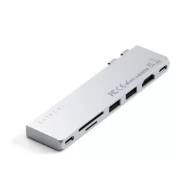   Satechi Pro HUB Slim 7in1 2 x USB-C adapter, ST-HUCPHSS, MacBookhoz, ezüst