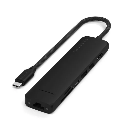 Satechi ST-P7SK 7in1 USB-C HUB adapter, fekete