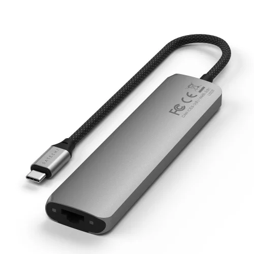 Satechi Slim ST-P7SM 7in1 USB-C HUB adapter asztroszürke
