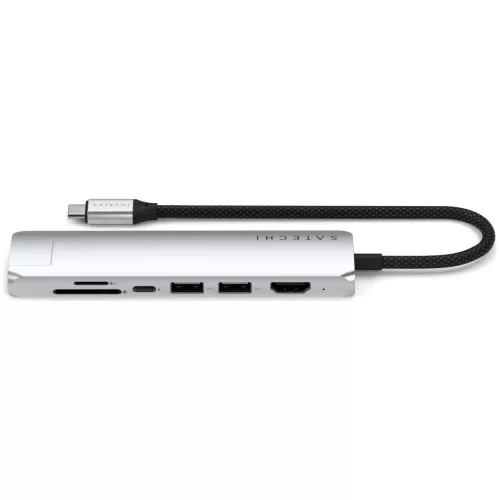 Satechi Slim ST-P7SS 7in1 USB-C HUB adapter ezüst