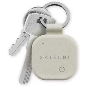   Apple Find My Satechi kulcstartó formájú, vegán bőr ST-LKCFW homokszínű, kompatibilis a lokátorral