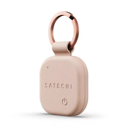 Apple Find My Satechi kulcstartó formájú, vegán bőr ST-LKCFR sivatagi rózsaarany színű, kompatibilis a lokátorral