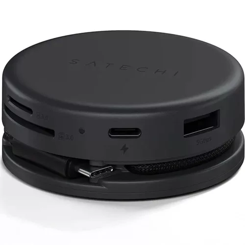 Satechi Multiport 7in1 USB C HUB adapter ST-POTG7C éjfekete