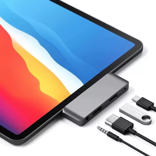 Satechi Mobile Pro Hub 4in1 USB C HUB adapter ST-TCMPHM asztroszürke