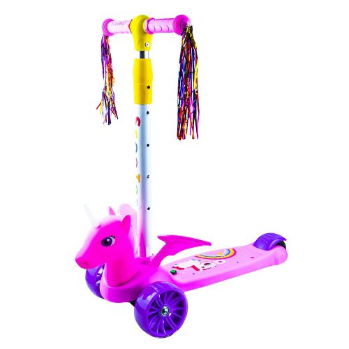 roller, szilikon kerekek, LED-del - Unicorn