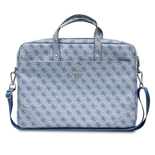 Guess GUCB15P4TB 16 inch kék Saffiano 4G Hot Stamp Triangle Logo laptoptáska