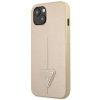 Guess GUHCP14MPSATLE Apple iPhone 14 Plus beige hardcase SaffianoTriangle Logo telefontok