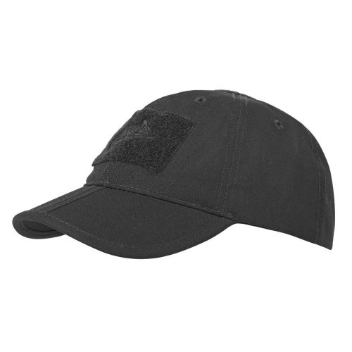 Helikon - Összehajtható baseball sapka - PolyCotton Ripstop - Fekete - CZ-BBF-PR-01