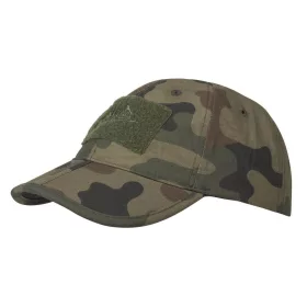   Helikon - Összehajtható baseball sapka - PolyCotton Ripstop - Lengyel Woodland - CZ-BBF-PR-04