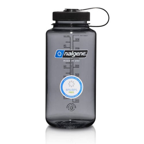 Nalgene – 32 oz széles szájú tartópalack – 63 mm-es kupak – 1,1 liter – szürke – 682021-0333