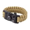 101 Inc. - Paracord Survival karszalag - 9" - Coyote