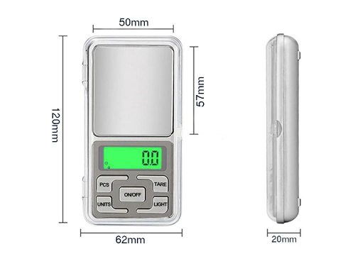 Ékszermérleg 500g-g (0,1g) elektronikus LED kijelző v3