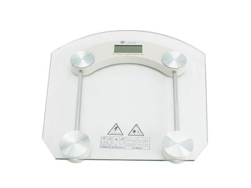 Elektronikus fürdőszobai üveg mérleg 180 kg-ig LCD kijelzővel v2